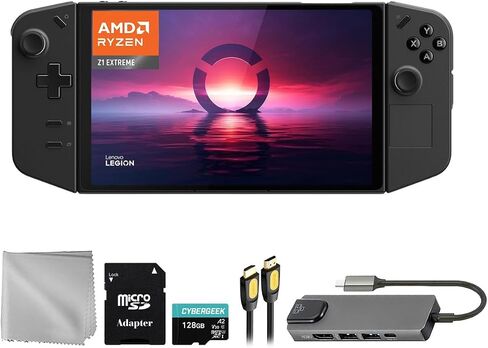 Lenovo Legion Go 512 جيجا بايت للألعاب، شاشة لمس 8.8 بوصة 144 هرتز 2K QHD AMD Ryzen Z1 Extreme Processor، Hub، بطاقة MicroSD 128 جيجا بايت، 4 ملحقات: حزمة 5 في 1 in Saudi Arabia