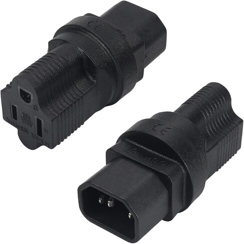 Fielect 3Pcs IEC320 C14 to Female Nema 5-15R Power Socket Adapter Converter AC125V 15A C14 to 5-15R C14 to 5-15R Power Plug Adapter in Saudi Arabia