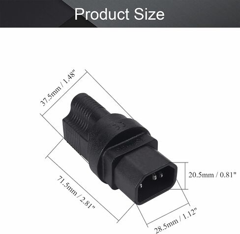 Fielect 3Pcs IEC320 C14 to Female Nema 5-15R Power Socket Adapter Converter AC125V 15A C14 to 5-15R C14 to 5-15R Power Plug Adapter in Saudi Arabia