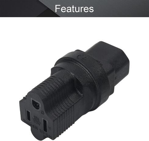Fielect 3Pcs IEC320 C14 to Female Nema 5-15R Power Socket Adapter Converter AC125V 15A C14 to 5-15R C14 to 5-15R Power Plug Adapter in Saudi Arabia