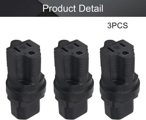 Fielect 3Pcs IEC320 C14 to Female Nema 5-15R Power Socket Adapter Converter AC125V 15A C14 to 5-15R C14 to 5-15R Power Plug Adapter in Saudi Arabia
