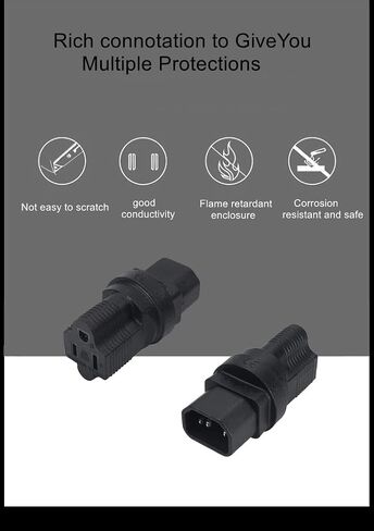 Fielect 3Pcs IEC320 C14 to Female Nema 5-15R Power Socket Adapter Converter AC125V 15A C14 to 5-15R C14 to 5-15R Power Plug Adapter in Saudi Arabia