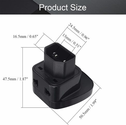 Fielect 3Pcs IEC320 C14 to Female Nema 5-15R Power Socket Adapter Converter AC125V 15A C14 to 5-15R C14 to 5-15R Power Plug Adapter in Saudi Arabia