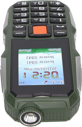 2G Dual SIM Unlocked Mobile Phone Large Buttons Senior Cell Phone with 1.8 Inch HD Screen 2800mAh Battery 2G GSM Dual SIM 8W HD Camera BT 2.0 Large Volume for Elderly (Green) in Saudi Arabia