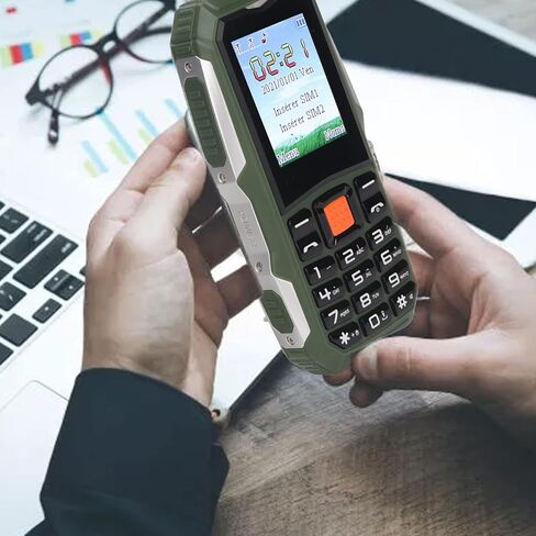 2G Dual SIM Unlocked Mobile Phone Large Buttons Senior Cell Phone with 1.8 Inch HD Screen 2800mAh Battery 2G GSM Dual SIM 8W HD Camera BT 2.0 Large Volume for Elderly (Green) in Saudi Arabia