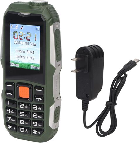 2G Dual SIM Unlocked Mobile Phone Large Buttons Senior Cell Phone with 1.8 Inch HD Screen 2800mAh Battery 2G GSM Dual SIM 8W HD Camera BT 2.0 Large Volume for Elderly (Green) in Saudi Arabia