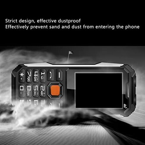 Heayzoki 2G Seniors Cell Phone, Dual SIM Big Unlocked Seniors Mobile Phone, 2.4in HD Screen 6800mAh Long Battery Life Seniors Cell Phone(Black) in Saudi Arabia