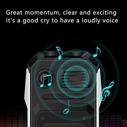 Heayzoki 2G Seniors Cell Phone, Dual SIM Big Unlocked Seniors Mobile Phone, 2.4in HD Screen 6800mAh Long Battery Life Seniors Cell Phone(Black) in Saudi Arabia
