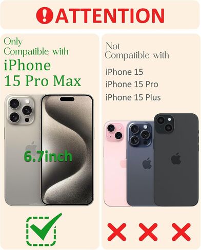 Shorogyt لهاتف iPhone 15 Pro Max Case Wallet Crossbody، RFID Blocking Card Slots Designer Christian Quotes حقيبة يد جلدية محفظة حافظات الهاتف مع حبل لهاتف iPhone 15 Promax in Kuwait