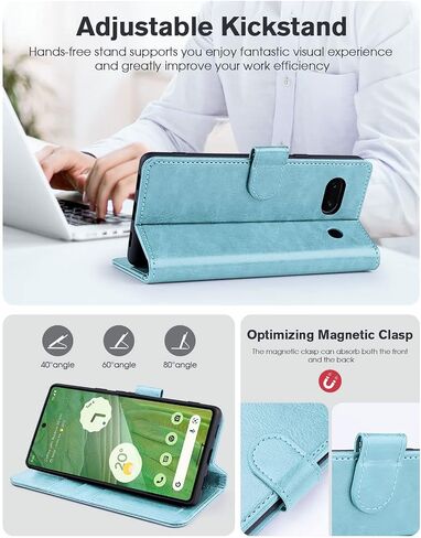 OCASE Compatible with Google Pixel 7A Wallet case with【RFID Blocking】 Credit Card Holder, PU Leather Flip Folio Book Phone case Shockproof Cover Women Men for Pixel7A Phone case 2023 - Black in Saudi Arabia