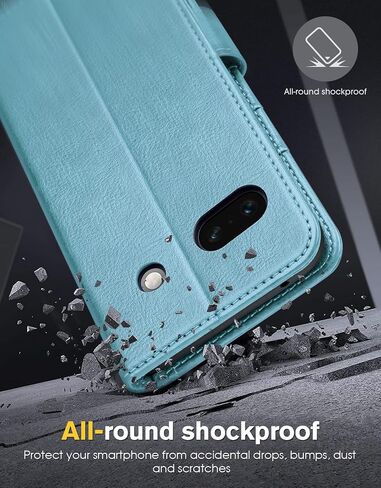 OCASE Compatible with Google Pixel 7A Wallet case with【RFID Blocking】 Credit Card Holder, PU Leather Flip Folio Book Phone case Shockproof Cover Women Men for Pixel7A Phone case 2023 - Black in Saudi Arabia