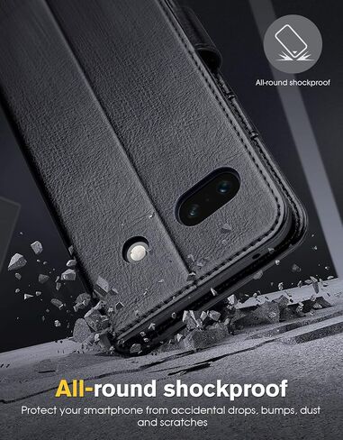 OCASE Compatible with Google Pixel 7A Wallet case with【RFID Blocking】 Credit Card Holder, PU Leather Flip Folio Book Phone case Shockproof Cover Women Men for Pixel7A Phone case 2023 - Black in Saudi Arabia