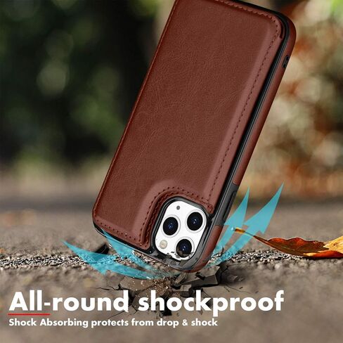 Tekcoo Minimalist Wallet Case for iPhone 11 (6.1 inch) 2019 Premium PU Leather ID Cash Credit Card Holder Slots Magnetic Closure Kickstand Folio Flip Slim Protective Phone Cover [Black] in Saudi Arabia