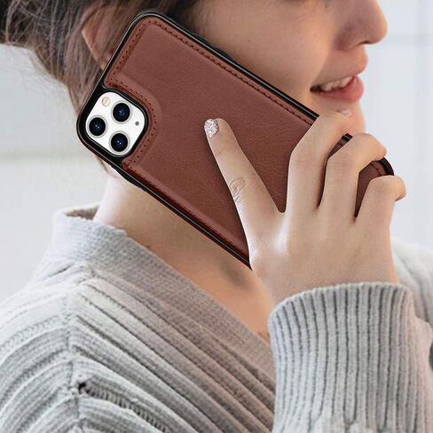 Tekcoo Minimalist Wallet Case for iPhone 11 (6.1 inch) 2019 Premium PU Leather ID Cash Credit Card Holder Slots Magnetic Closure Kickstand Folio Flip Slim Protective Phone Cover [Black] in Saudi Arabia
