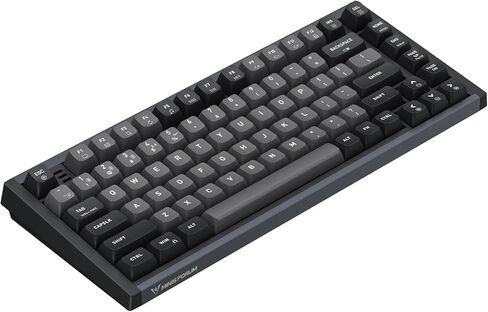 لوحة مفاتيح الألعاب الميكانيكية اللاسلكية MINISFORUM MKB i83، Kailh MX Red Switch RGB Light 83 مفتاحًا بإطار من سبائك الألومنيوم ولوحة مفاتيح مكتبية صغيرة مدمجة، بلوتوث/2.4 جيجا/اتصال سلكي يصل إلى 5 أجهزة (أسود) in Kuwait