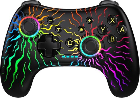 AIfasterfly Wireless Switch Controllers for Switch/Lite/OLED, Switch Pro Controller with Adjustable RGB Light, Vibration, Turbo, Wake-up, Screenshot, Compatible with Multi-Platform PC/IOS/Android in Saudi Arabia