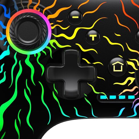 AIfasterfly Wireless Switch Controllers for Switch/Lite/OLED, Switch Pro Controller with Adjustable RGB Light, Vibration, Turbo, Wake-up, Screenshot, Compatible with Multi-Platform PC/IOS/Android in Saudi Arabia