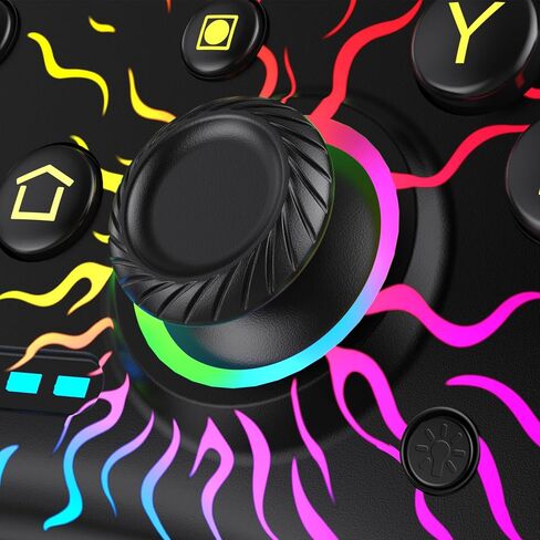 AIfasterfly Wireless Switch Controllers for Switch/Lite/OLED, Switch Pro Controller with Adjustable RGB Light, Vibration, Turbo, Wake-up, Screenshot, Compatible with Multi-Platform PC/IOS/Android in Saudi Arabia