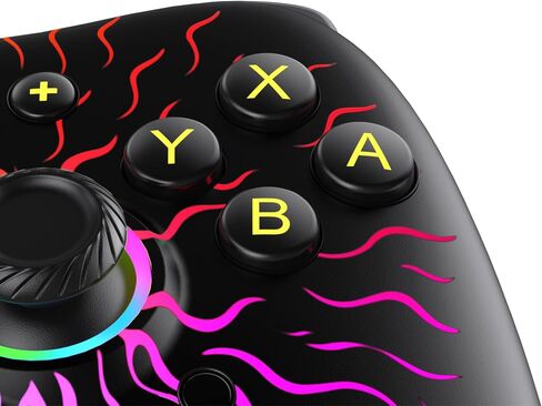 AIfasterfly Wireless Switch Controllers for Switch/Lite/OLED, Switch Pro Controller with Adjustable RGB Light, Vibration, Turbo, Wake-up, Screenshot, Compatible with Multi-Platform PC/IOS/Android in Saudi Arabia