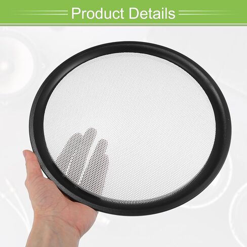 غطاء شبكي لسماعات السيارة مقاس 10 بوصات من ACROPIX Universal مقاس 10 بوصات ومكبر صوت ومكبر صوت واقٍ واقٍ من الحديد باللون الأسود والأبيض - عبوة من قطعتين in Saudi Arabia