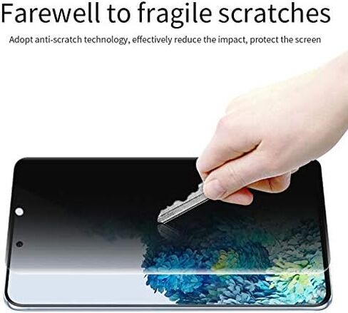 [2 Pack Tempered Glass Front Bubble Free Privacy Anti Spy Screen Protector for Samsung Galaxy S20 Fe 5G G781W G781A SM-G781U1 in Kuwait