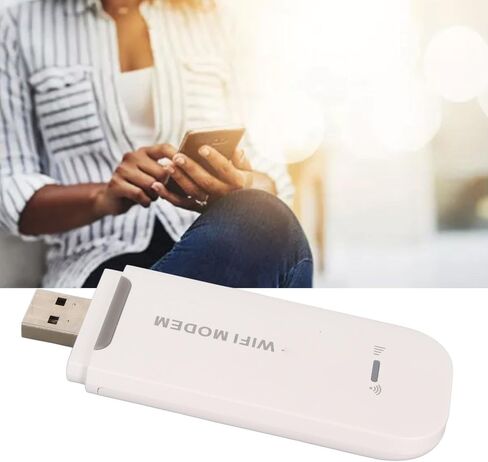 نقطة اتصال محمولة، راوتر USB محمول 4G LTE، فتحة بطاقة SIM دونجل عالية السرعة 150 ميجابت في الثانية، مشاركة ما يصل إلى 10 مستخدمين للسفر المكتبي (أبيض) in Saudi Arabia