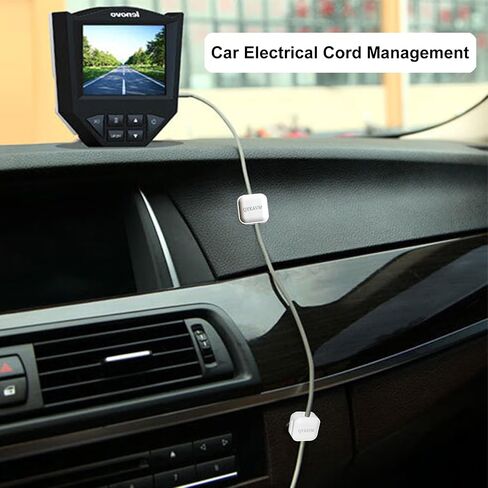 8 Pack Cable Management Cord Organizer,Flip-top Magnetic Cable Clips Adhesive Wire Holder Keeper,Hide Organize Phone USB Charger Cable for Under Desk,Nightstand,Kitchen,Office,Car,White in Saudi Arabia