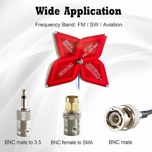 هوائي راديو صغير محمول على الموجات القصيرة LF-002 هوائي خارجي FM: 87.6-108 ميجا هرتز SW: 2.3-29.9 ميجا هرتز تحسين استقبال الإشارة وتجنب الضوضاء مناسب لأي راديو in Kuwait