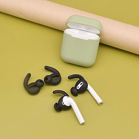 Zotech 3 Pairs AirPods Ear Hooks Cover Earbuds Tips Compatible with Apple AirPods 1 & AirPods 2 or EarPods (Black) in Saudi Arabia