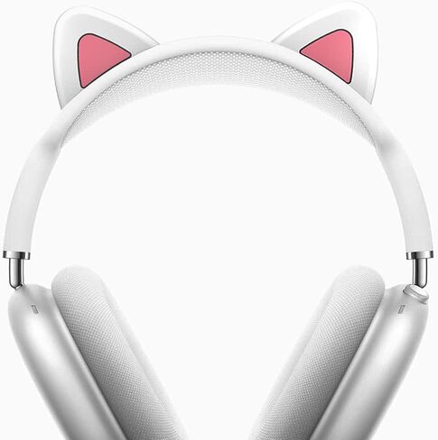 Replacement Headband Cover Soft Washable Silicone Cute Cat Ears Headband Protectors Cushion Compatible with Apple AirPods Max Headphones (Black) in Saudi Arabia