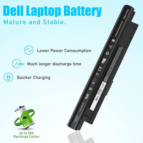بطارية SLE-TECH 65WH MR90Y متوافقة مع Dell Inspiron 3521 3721 5521 5721 14-3421 14-3437 14R-5421 14R-5437 17 Latitude14 3000 3540 Series XCMRD PN 0MF69 N121Y G35K4 MK1R0 VR7HM in Saudi Arabia