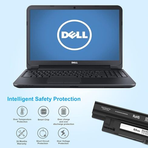 بطارية SLE-TECH 65WH MR90Y متوافقة مع Dell Inspiron 3521 3721 5521 5721 14-3421 14-3437 14R-5421 14R-5437 17 Latitude14 3000 3540 Series XCMRD PN 0MF69 N121Y G35K4 MK1R0 VR7HM in Saudi Arabia