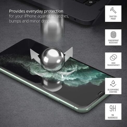 Deppa [2 Pack Premium Screen Protector for iPhone 13 Pro/13/14 (6.1') Tempered Glass/ 3D Edge to Edge Full Coverage |Case Compatible| with Easy Install Kit Tray [Video Guide] in Saudi Arabia