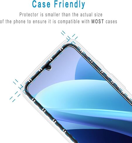 (عبوتان) HPTech مصمم لهاتف Samsung Galaxy A25 5G / Galaxy A25 واقي شاشة من الزجاج المقوى، مضاد للخدش، خالٍ من الفقاعات in Kuwait