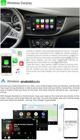 ASURE 9 inch Car Stereo Radio Upgrade for Buick Encore 2017 2018 2019,4Core 2GB+32GB Android System Car in-Dash GPS Navigation Head Unit with Wireless Carplay,Android Auto,1280x800 HD Touchscreen in Saudi Arabia