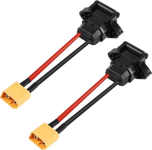 كابل تثبيت لوحة GELRHONR XT60 إلى IEC 320 C14، سلك طاقة ذكر 30A XT60 ذكر إلى C14 ذكر مع غطاء زنبركي، مقاوم للماء، تركيب برغي - قطعتان in Saudi Arabia