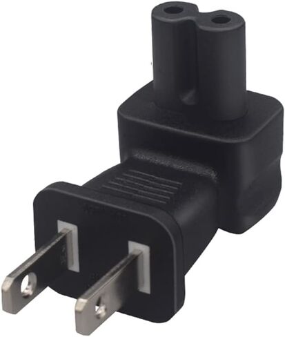 Nema 1-15P to C7 Right Angle AC Power Adapter,US IEC 320 C7 2-pin AC Power Adapter (1-15p to C7) in Saudi Arabia