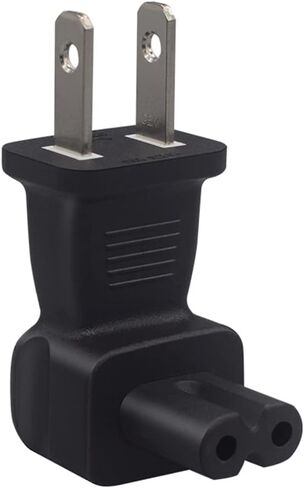 Nema 1-15P to C7 Right Angle AC Power Adapter,US IEC 320 C7 2-pin AC Power Adapter (1-15p to C7) in Saudi Arabia