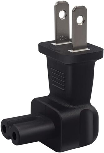 Nema 1-15P to C7 Right Angle AC Power Adapter,US IEC 320 C7 2-pin AC Power Adapter (1-15p to C7) in Saudi Arabia