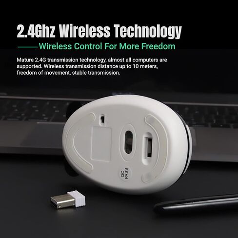 Yoidesu 2.4G ماوس لاسلكي نحيف بلوتوث ماوس باندا، ماوس باندا بصري متنقل محمول، ماوس باندا لاسلكي لطيف أقل ضوضاء مع جهاز استقبال نانو، للكمبيوتر المحمول، الكمبيوتر الشخصي، الكمبيوتر المحمول، الكمبيوتر، in Saudi Arabia