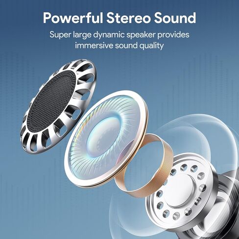 Wireless Earbuds with Digital Display Charging Case, Sports Bluetooth Headphones with Microphone Compatible with iPhone, Andriod (Black) in Saudi Arabia