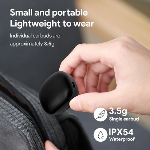 Wireless Earbuds with Digital Display Charging Case, Sports Bluetooth Headphones with Microphone Compatible with iPhone, Andriod (Black) in Saudi Arabia