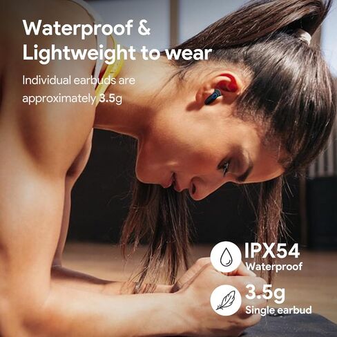 Wireless Earbuds with Digital Display Charging Case, Sports Bluetooth Headphones with Microphone Compatible with iPhone, Andriod (Black) in Saudi Arabia