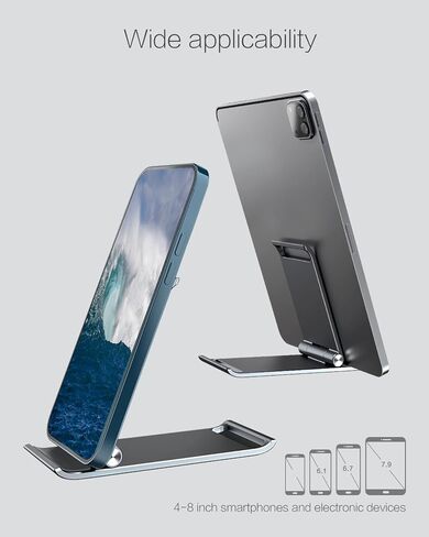 حامل هاتف خلوي للمكتب، حامل هاتف خلوي بزاوية قابلة للتعديل وحامل Ipad للمكتب، متوافق مع جميع الهواتف المحمولة، Ipad (4-8 بوصات)، حامل هاتف قابل للطي in Kuwait