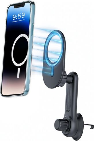 metisinno Fits MagSafe Car Mount Magnetic Phone Holder for Car iPhone 15 14 13 12 MagSafe Car Phone Holder, Compatible with PopSocket for MagSafe, Dashboard & Windshield, Suction Cup Mount in Saudi Arabia