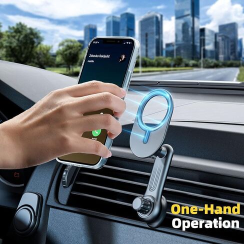 metisinno Fits MagSafe Car Mount Magnetic Phone Holder for Car iPhone 15 14 13 12 MagSafe Car Phone Holder, Compatible with PopSocket for MagSafe, Dashboard & Windshield, Suction Cup Mount in Saudi Arabia
