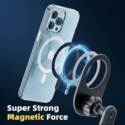 metisinno Fits MagSafe Car Mount Magnetic Phone Holder for Car iPhone 15 14 13 12 MagSafe Car Phone Holder, Compatible with PopSocket for MagSafe, Dashboard & Windshield, Suction Cup Mount in Saudi Arabia
