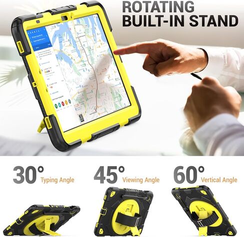 HXCASEAC Case for Samsung Galaxy Tab S9 FE 10.9’’/ S9 Case 11’’ with Screen Protector/S Pen Holder/Hand Strap (SM-X510 X516B X518U X710 716B X718U) Heavy Duty Samsung S9 FE/S9 Tablet Case 11’’ - Black in Saudi Arabia