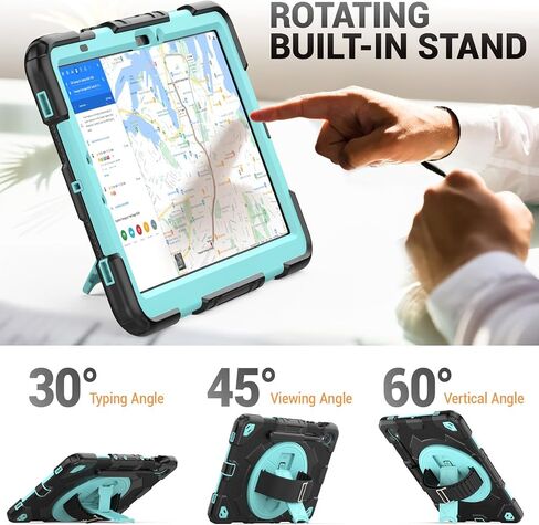 حافظة HXCASEAC لهاتف Samsung Galaxy Tab S9 FE 10.9 بوصة/ حافظة S9 مقاس 11 بوصة مع واقي شاشة/ حامل قلم S/ حزام يد (SM-X510 X516B X518U X710 716B X718U) حافظة تابلت شديدة التحمل Samsung S9 FE/S9 مقاس 11 بوصة - أسود in Saudi Arabia