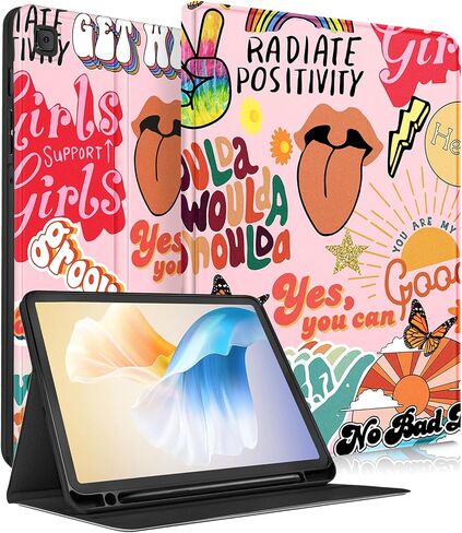 for Samsung Galaxy Tab S6 Lite Case 10.4 Inch Kids Cute Girls Folio Women Butterfly Girly Pretty Kawaii Aesthetic Teens Blue Tablet Cover for Samsung S6 Lite Tab Cases SM-P610/P613/P615/P619 in Saudi Arabia
